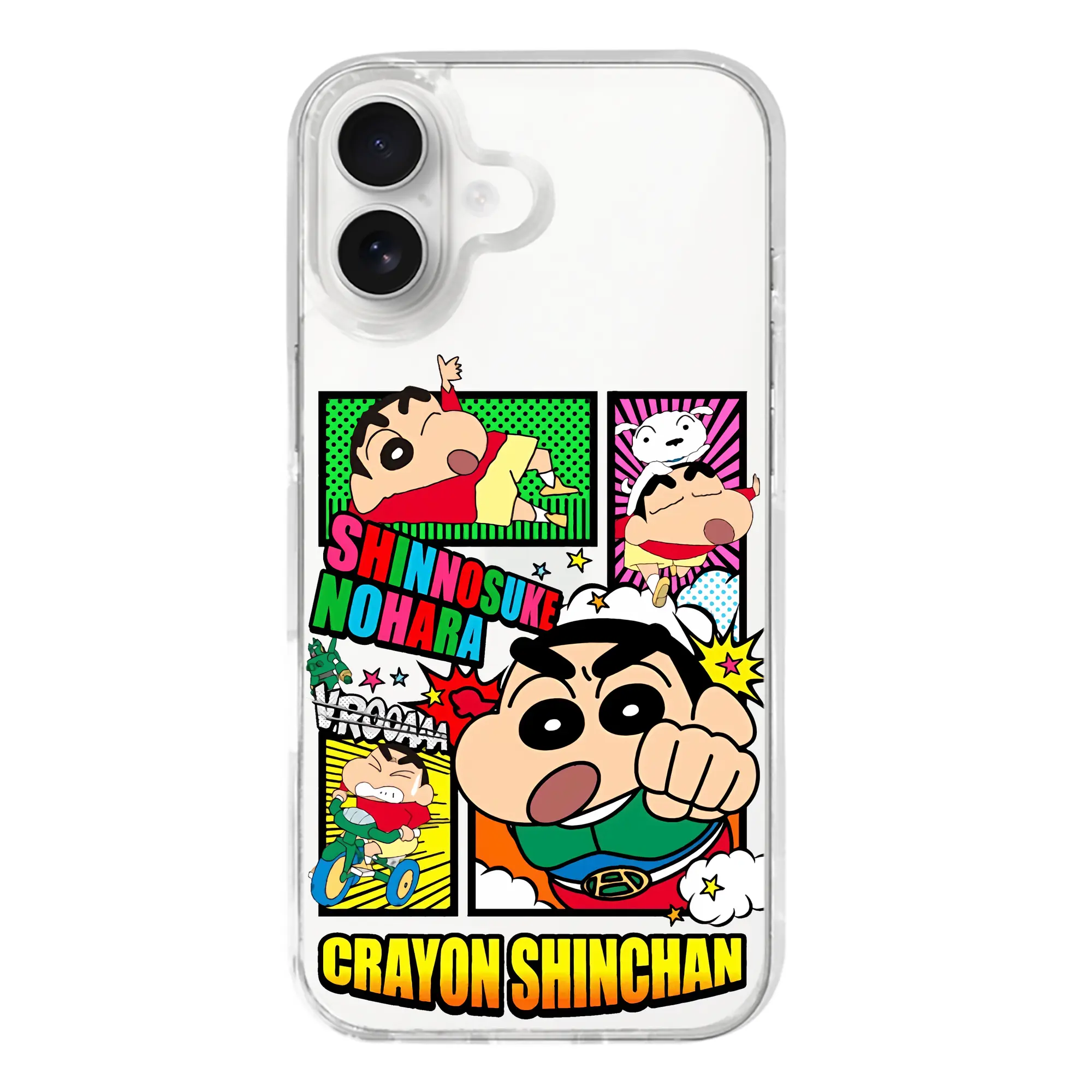 クレヨンしんちゃん グッズ アクション仮面 - iPhone 17シリーズ 透明スマホケース – 薄型・耐衝撃・精密フィット保護カバー